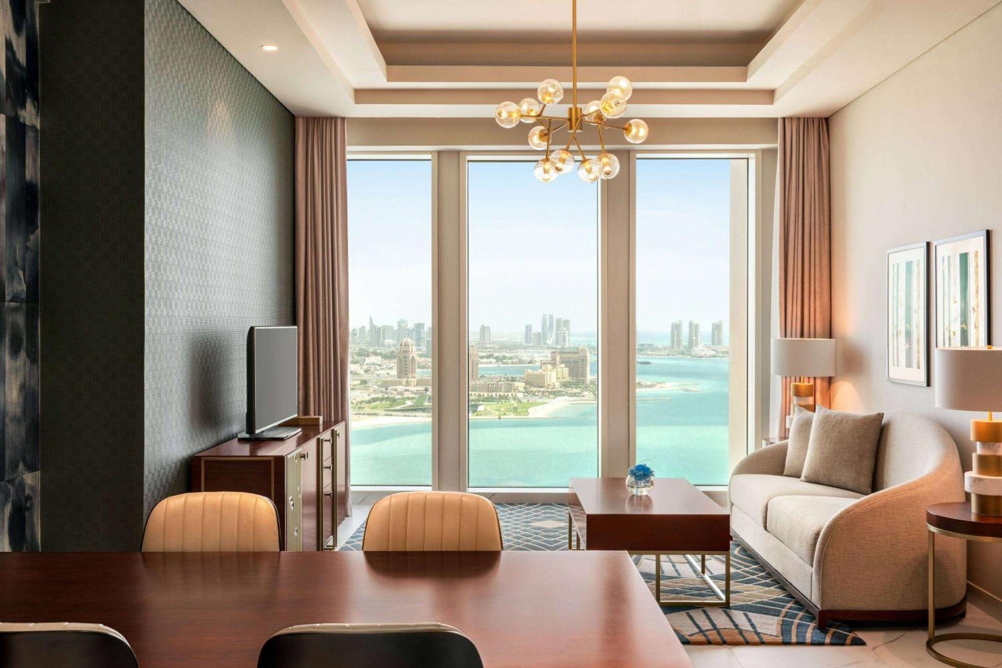 Wyndham Grand Doha West Bay Beach Экстерьер фото A living room at the hotel