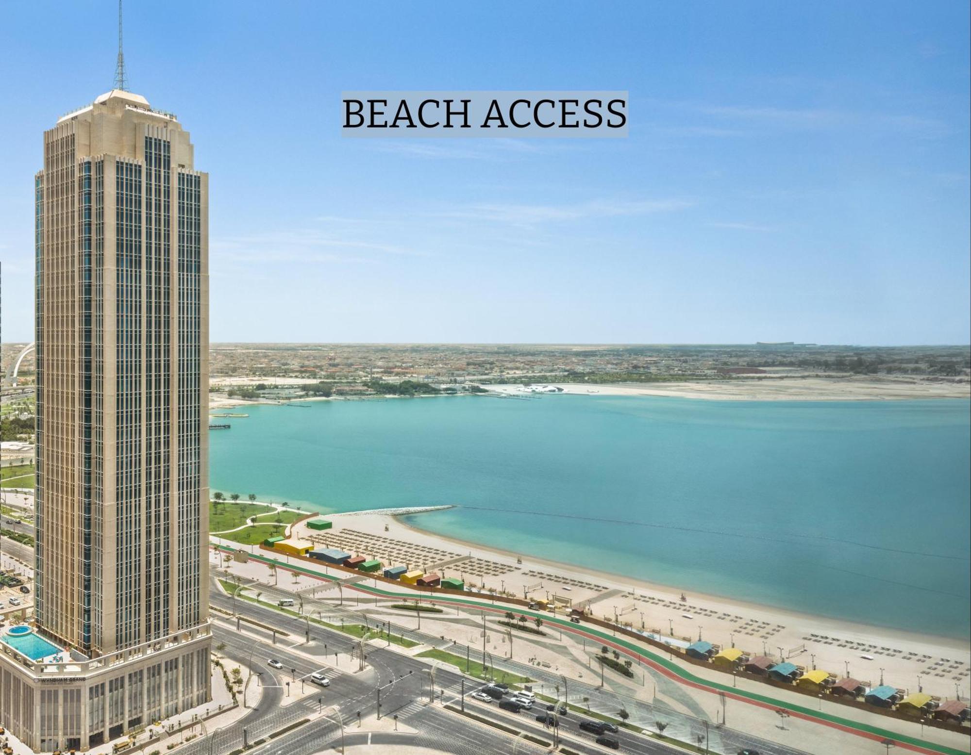 Wyndham Grand Doha West Bay Beach Экстерьер фото Beach access